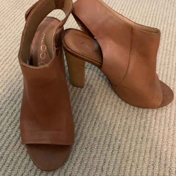 Tan Open-Toe Heel - Picture 2 of 2